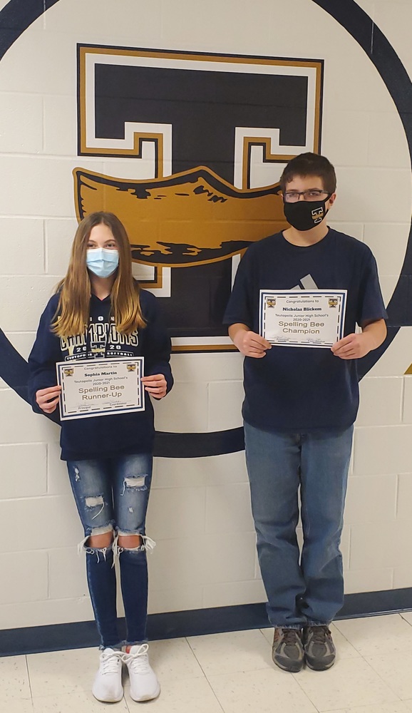 TJHS Spelling Bee Winners Teutopolis Junior High School