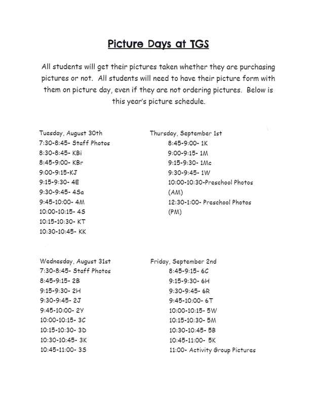 TGS Picture Days Teutopolis Grade School