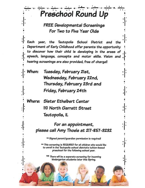 2023 Preschool RoundUp Teutopolis Grade School